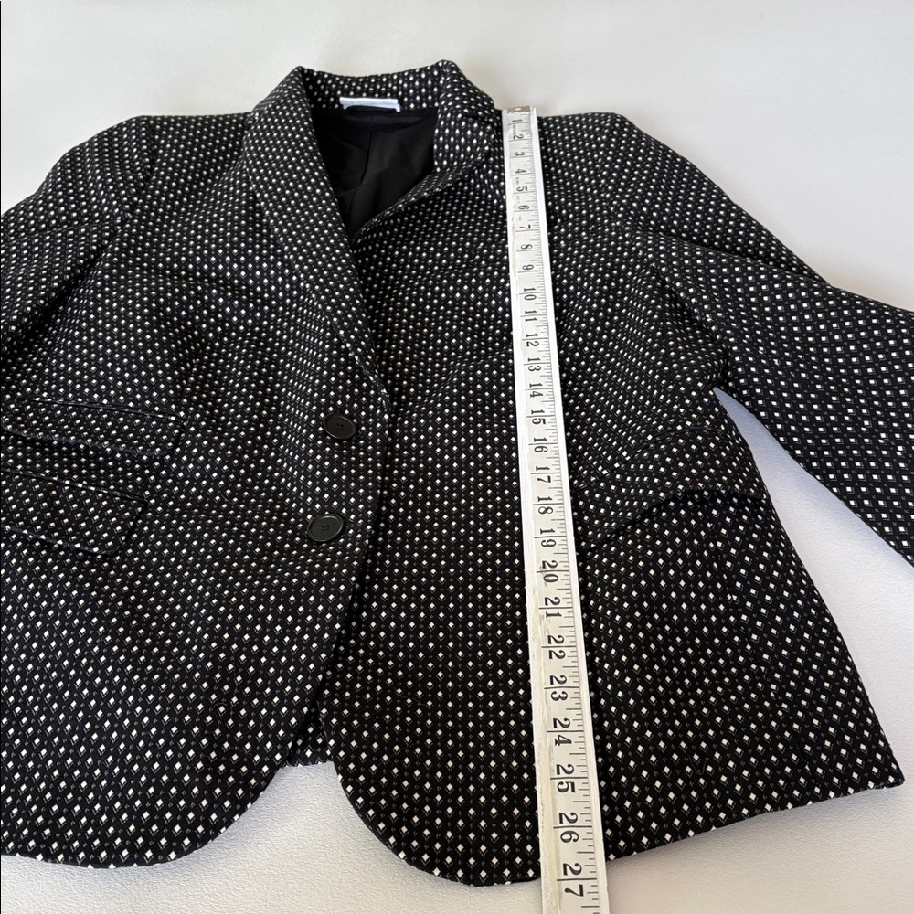 Akris Punto Diamond Checked Blazer Two Button Close Career Office Casual Size 14 - Picture 12 of 12
